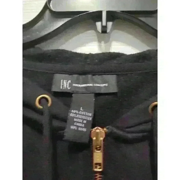 Inc. International Concepts Black military Style Blazer/Jacket Sz LARGE Vintage - Picture 4 of 5